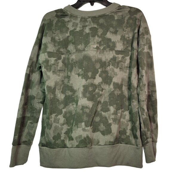 Mondetta Women's Camouflage Print Crewneck Long Sleeve Sweatshirt Green Olive S - Picture 4 of 10